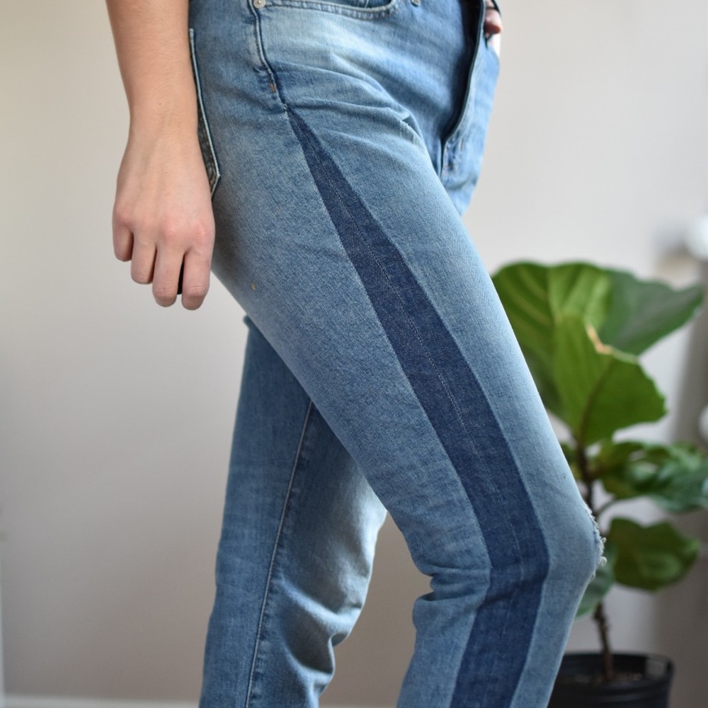 Madewell high rise distressed boyfriend jeans